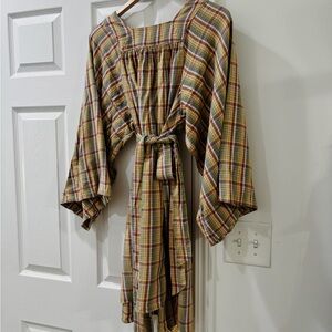 Down Calder mini in rainbow plaid